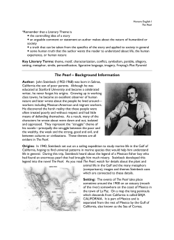 The Pearl &ndash; Background Information