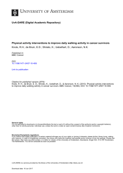 Physical activity interventions to improve daily walking activity in