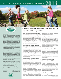 mount grace annual report 2014 - Mount Grace Land Conservation