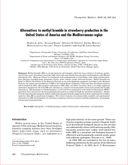 Alternatives to methyl bromide in strawberry production in the United