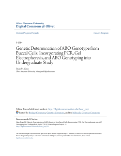 Genetic Determination of ABO Genotype from Buccal Cells
