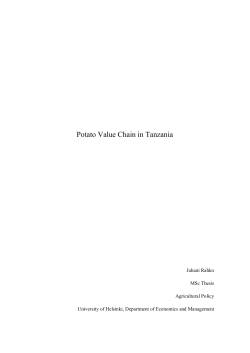 Potato Value Chain in Tanzania - Helda