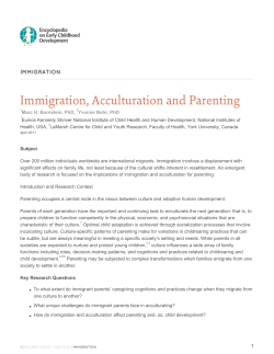 Immigration, Acculturation and Parenting