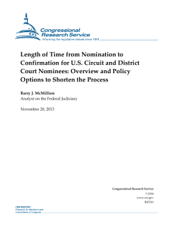 Length of Time from Nomination to Confirmation for U.S. Circuit and