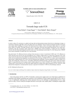Towards large scale CCS