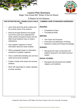 Lesson Plan - A Reason for the Seasons