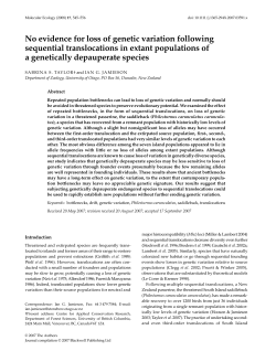 No evidence for loss of genetic variation following sequential