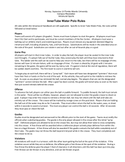 InnerTube Water Polo Rules - Florida Atlantic University