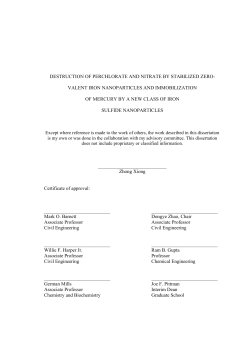 DESTRUCTION OF PERCHLORATE AND NITRATE BY