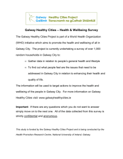 Galway Healthy Cities Survey