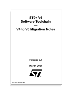 ST9+ V6 software toolchain