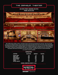 the orpheum theater 216 STATE STREET, MADISON, WI 53703