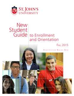 New Student - St. John`s University