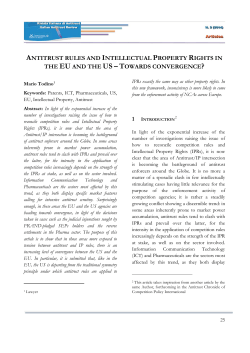 antitrust rules and intellectual property rights in the eu and the us