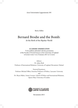 Bernard Brodie and the Bomb: