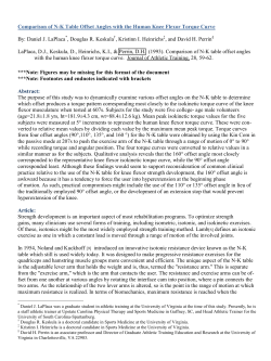 Comparison of N-K Table Offset Angles with the Human Knee Flexor