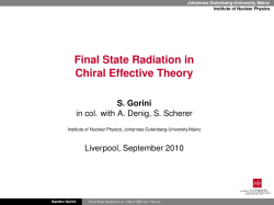 Final State Radiation in Chiral Effective Theory