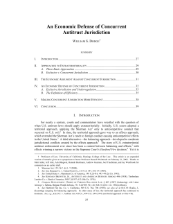 An Economic Defense of Concurrent Antitrust Jurisdiction