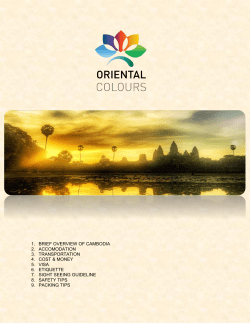1. BRIEF OVERVIEW OF CAMBODIA 2. ACCOMODATION 3