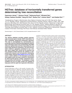 HGTree: database of horizontally transferred