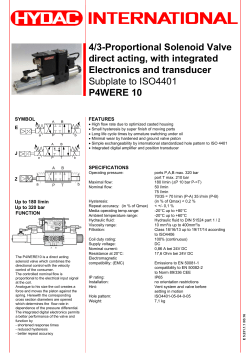 4/3-Proportional Solenoid Valve direct acting, with integrated