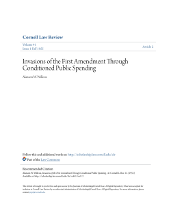 Invasions of the First Amendment Through Conditioned Public