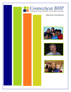 Member Handbook - Connecticut Behavioral Health Partnership
