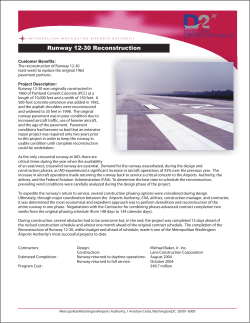 Runway 12-30 Reconstruction factsheet