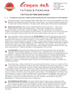 TATTOO AFTERCARE SHEET