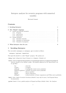 Interproc analyzer for recursive programs with numerical variables