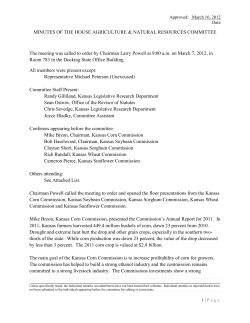 Minutes - Kansas Legislature