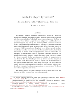 Attitudes Shaped by Violence
