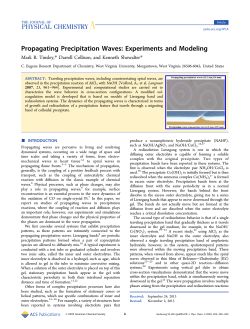 Propagating Precipitation Waves - Nonlinear Chemical Dynamics at