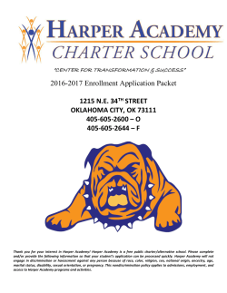 2016-2017 Enrollment Application Packet 1215 N.E. 34TH STREET