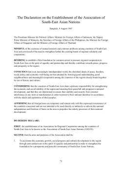 ASEAN及び地域協力関係主要文書（PDF） - Ministry of Foreign Affairs