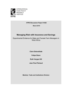 Managing Risk with Insurance and Savings: Experimental Evidence