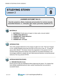 studying sti/hiv - Teaching Sexual Health