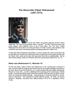 The Honorable Elijah Muhammad (1897
