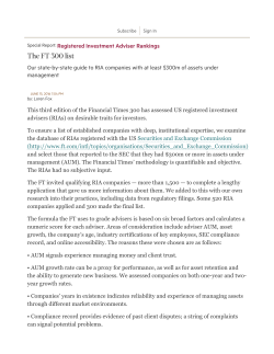 The FT 300 list 2016 - Resource Consulting Group