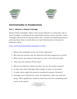 Intertextuality in Frankenstein - DCPS High School Literacy Cafe