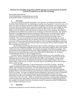 Critical Perspectives on the War on Drugs