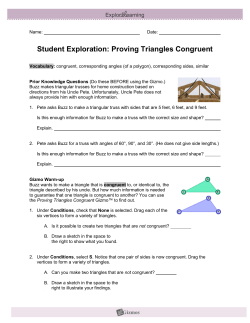Proving Triangles Congruent