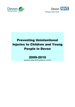 Preventing Unintentional Injuries in Children and Young People in