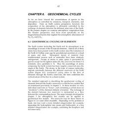 chapter 6. geochemical cycles - Atmospheric Chemistry Modeling