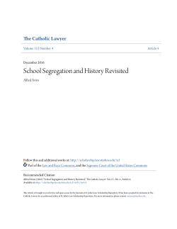 School Segregation and History Revisited