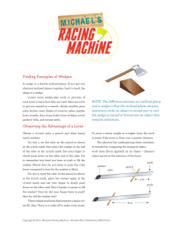 Finding Examples of Wedges Observing the Advantage of a Lever