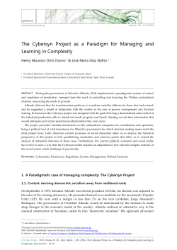 The Cybersyn Project as a Paradigm for Managing and Learning in