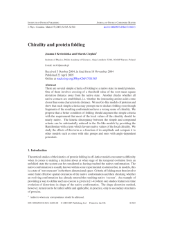 Chirality and protein folding