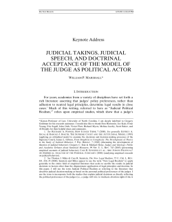 Judicial Takings, Judicial Speech, and Doctrinal Acceptance of the