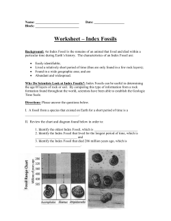 Worksheet – Index Fossils - PAMS